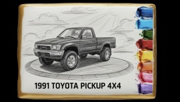 Ciastko lukier malowanka pędzelek maluj i zjedz  1991 TOYOTA PICKUP 4X4 edukacja 