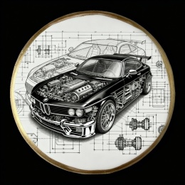 Ciastko lukier Auto Fan PASJA BMW Klasyka