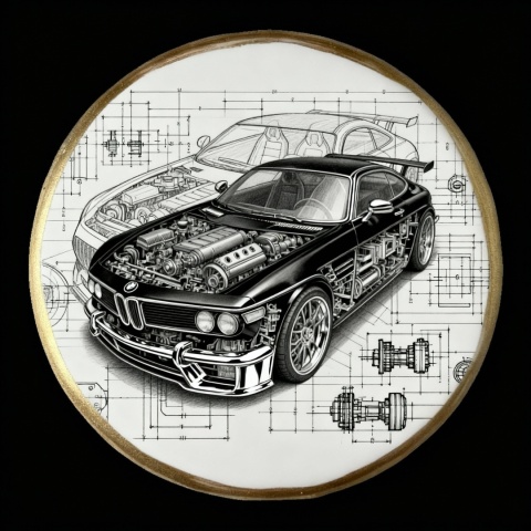 Ciastko lukier Auto Fan PASJA BMW Klasyka