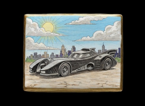 Ciastko lukier Auto Fan PASJA Batmobil w Ciasteczkowym Wydaniu