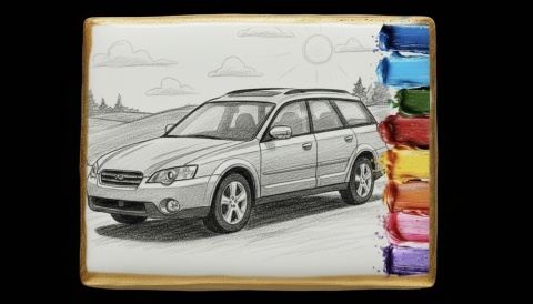 Ciastko kolorowanka lukrowane Car Adventure dla Dzieci jadalna malowanka maluj i chrup