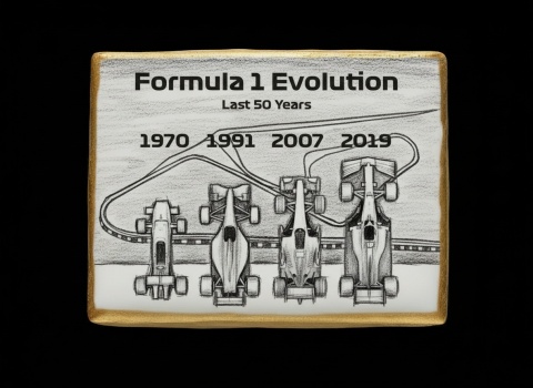 Ciastko kolorowanka lukrowane Formula 1 Evolution dla Dzieci jadalna malowanka maluj i chrup