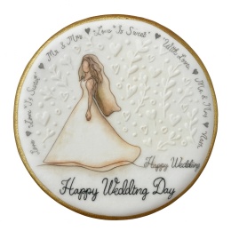 Ciastko lukier Ślub Zaproszenie  Happy Wedding Day Personalizuj
