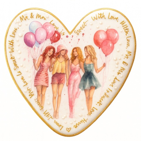 Ciastko lukier Ślub Zaproszenie  Heartfelt Celebration Personalizuj