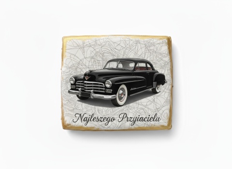 Lukrowane Ciastko Prezent MOTO Fana Klasyczna Elegancja na Ciasteczku AUTO dla Mężczyzny