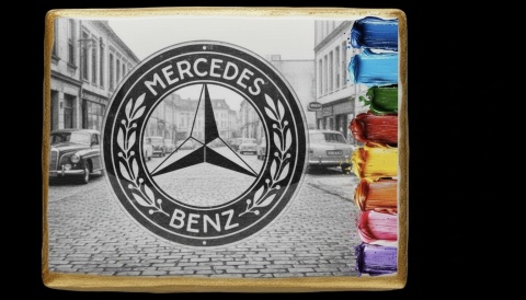 Ciastko lukier malowanka pędzelek maluj i zjedz  Kolorowy znak MercedesBenz edukacja 