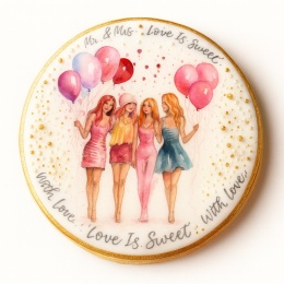 Ciastko lukier Ślub Zaproszenie  Love Is Sweet Cookie Personalizuj