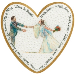 Ciastko lukier Ślub Zaproszenie  Love Is Sweet Personalizuj