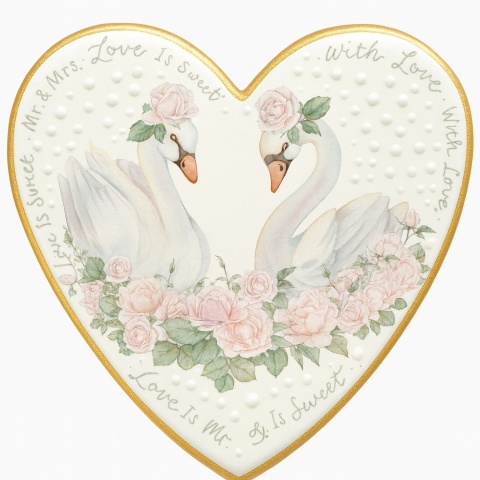 Ciastko lukier Ślub Zaproszenie  Love Is Sweet Personalizuj