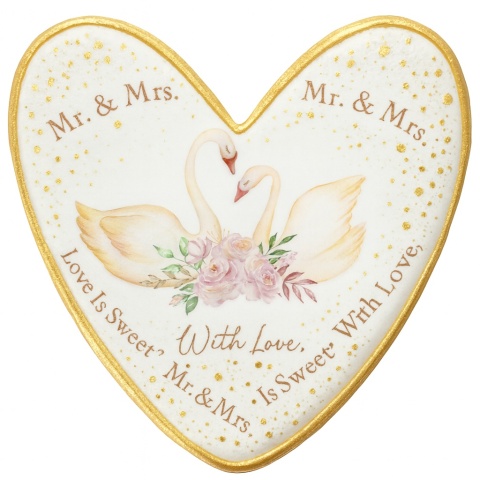Ciastko lukier Ślub Zaproszenie  Love Is Sweet Personalizuj
