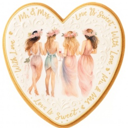 Ciastko lukier Ślub Zaproszenie  Love Is Sweet Personalizuj