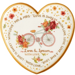 Ciastko lukier Ślub Zaproszenie  Love is Sweet Personalizuj