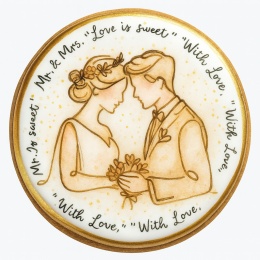Ciastko lukier Ślub Zaproszenie  Love is Sweet Personalizuj