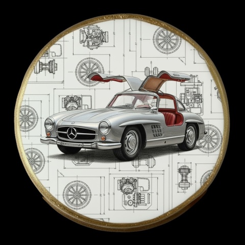 Ciastko lukier Auto Fan PASJA MercedesBenz 300 SL