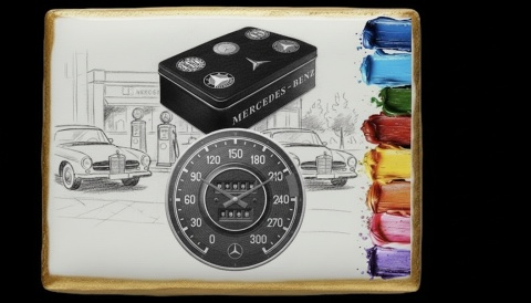 Ciastko lukier malowanka pędzelek maluj i zjedz  MercedesBenz Art edukacja 