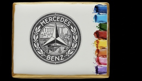 Ciastko lukier malowanka pędzelek maluj i zjedz  MercedesBenz Artystyczny edukacja 