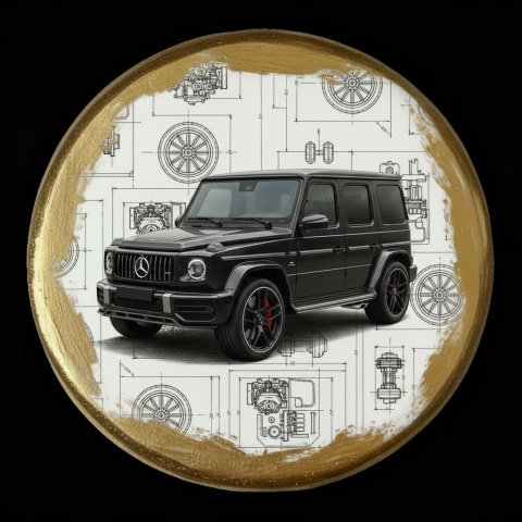 Lukrowane Ciastko Prezent MOTO Fana MercedesBenz Klasa G AUTO dla Mężczyzny