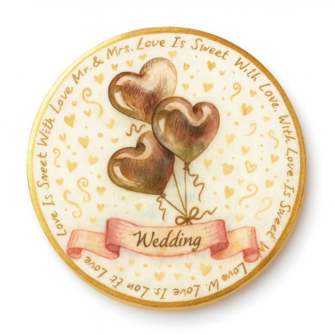Ciastko lukier Ślub Zaproszenie  Miłosne Balony Personalizuj