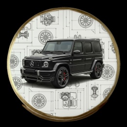 Ciastko lukier Auto Fan PASJA Nieznany Samochód na Ciasteczku