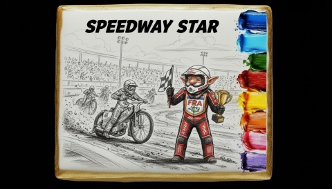 Ciastko lukier malowanka pędzelek maluj i zjedz  SPEEDWAY STAR edukacja 