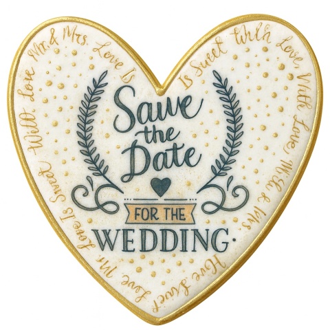 Ciastko lukier Ślub Zaproszenie  Save the Date Personalizuj