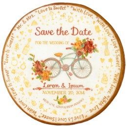 Ciastko lukier Ślub Zaproszenie  Save the Date Personalizuj