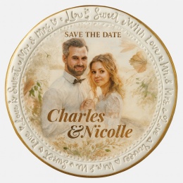 Ciastko lukier Ślub Zaproszenie  Save the Date Personalizuj