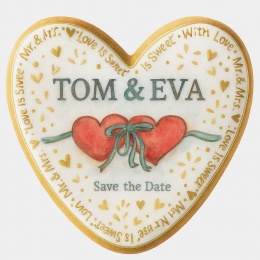 Ciastko lukier Ślub Zaproszenie  Save the Date Personalizuj