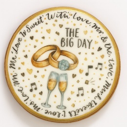 Ciastko lukier Ślub Zaproszenie  The Big Day Personalizuj