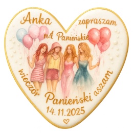 Ciastko lukier Ślub Zaproszenie  Wieczór Panieński Personalizuj