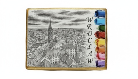 Ciastko kolorowanka lukrowane Wrocław w barwach dla Dzieci jadalna malowanka maluj i chrup