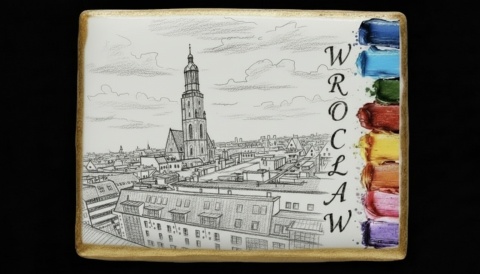 Ciastko kolorowanka lukrowane Wrocław w barwach dla Dzieci jadalna malowanka maluj i chrup