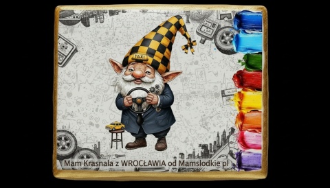 Ciastko kolorowanka lukrowane Wrocławski Krasnal Taxi dla Dzieci jadalna malowanka maluj i chrup