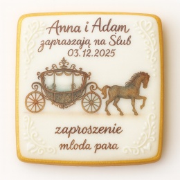 Ciastko lukier Ślub Zaproszenie  Zaproszenie Ślubne Personalizuj