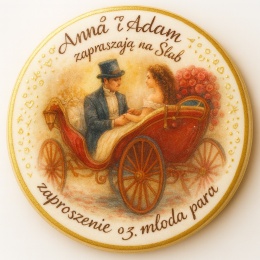 Ciastko lukier Ślub Zaproszenie  Zaproszenie Ślubne Personalizuj