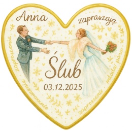 Ciastko lukier Ślub Zaproszenie   Zaproszenie Ślubne Personalizuj
