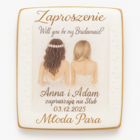 Ciastko lukier Ślub Zaproszenie  Zaproszenie na Ślub Personalizuj