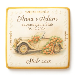 Ciastko lukier Ślub Zaproszenie   Zaproszenie ślubne Personalizuj