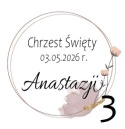 Ciastko lukrowane biała kokarda komunia chrzest podziękowanie prezent dla gości pamiątka