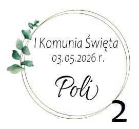 Ciastko lukrowane biała kokarda komunia chrzest podziękowanie prezent dla gości pamiątka