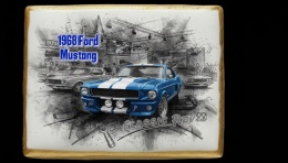 Ciastko lukier Auto Fan PASJA 1968 Ford Mustang