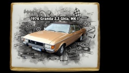 Ciastko lukier Auto Fan PASJA 1976 Granda 2,3 Ghia, MK I