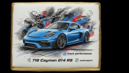 Ciastko lukier Auto Fan PASJA 718 Cayman G14 RS