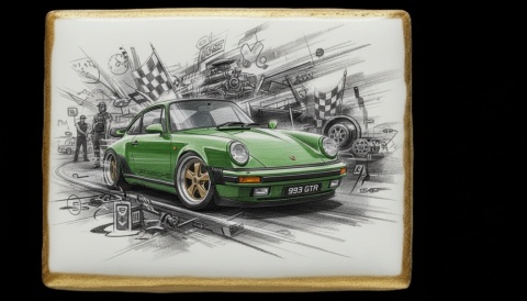 Ciastko lukier Auto Fan PASJA 993 GTR