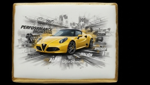 Ciastko lukier Auto Fan PASJA w Dynamice obrazu grafiki