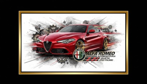 Ciastko lukier Auto Fan PASJA ALFA ROMEO W RUCHU