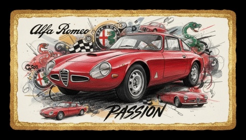 Ciastko lukier Auto Fan PASJA Alfa Romeo Passion