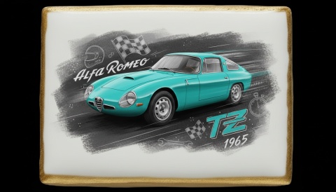 Ciastko lukier Auto Fan PASJA Alfa Romeo TZ 1965