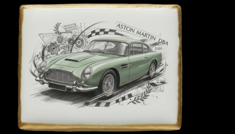 Ciastko lukier Auto Fan PASJA Aston Martin DB5