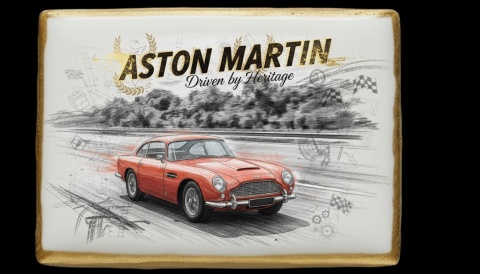 Ciastko lukier Auto Fan PASJA Aston Martin Symphony of Speed